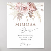 Blush Dusty Rose Mimosa Bar Poster (Vorne)
