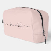Blush Eleganter Swash Signature Name Waschbeutel (Rechte Ecke)