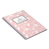 Blush Elegantes Blumenmuster Personalisiert Notizblock (Rechte Seite)