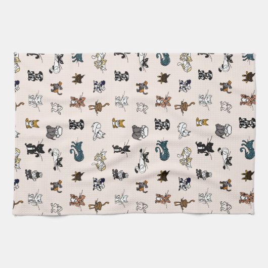 Blush Elemental-Haustiere Geschirrtuch (Horizontal)