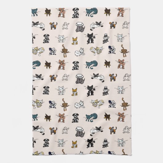 Blush Elemental-Haustiere Geschirrtuch (Vertikal)