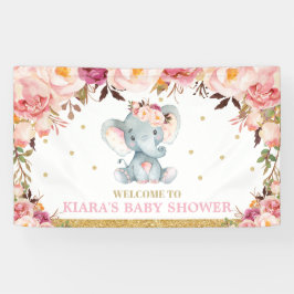 Blush Elephant Baby Dusche Hintergrund Dekoration Banner