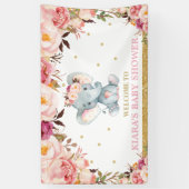 Blush Elephant Baby Dusche Hintergrund Dekoration Banner (Vertikal)