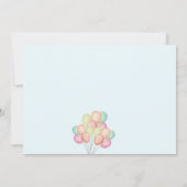 Blush Elephant Boy Baby Dusche Dankeskarte (Rückseite)