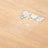 Blush & Elfenbeinbläserinnen 60. Geburtstagsparty Acryleinladungen (Ablage )