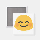 Blush Emoji Magnet (Vorderseite/Rückseite)