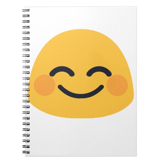 Blush Emoji Notizblock (Vorderseite)