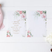 Blush & Eukalyptus Floral Sweet 16 Geburtstag Einladung