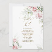 Blush & Eukalyptus Tischnummer 11 Sitzplan (Vorderseite)