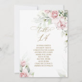 Blush & Eukalyptus Tischnummer 14 Sitzplakette (Vorderseite)