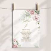 Blush & Eukalyptus Tischnummer 1 Sitzkarte