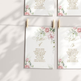 Blush & Eukalyptus Tischnummer 4 Sitzplakette