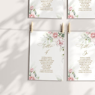 Blush & Eukalyptus Tischnummer 4 Sitzplakette