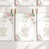 Blush & Eukalyptus Tischnummer 5 Sitzplakette