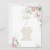 Blush & Eukalyptus Tischnummer 8 Sitzplakette (Vorderseite)
