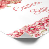 Blush Fairy Girl Whimsical Floral Birthday Custom  Poster (Ecke)