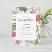 Blush Fall Blume Hochzeit Probe Dinner Einladung (Stehend Vorderseite)