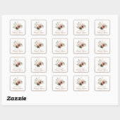 Blush Fall Floral Brautparty Gevor Sticker (Blatt)