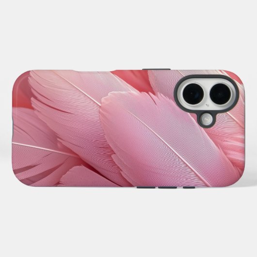 Blush Flamingo Feather Phone Case (Rückseite (Horizontal))