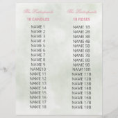 Blush Floral 18 Kerzen und Rose Zeremonie Programm (Rückseite)