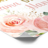 Blush Floral 1. Geburtstag Meilenstein Geburtsstun Poster (Ecke)