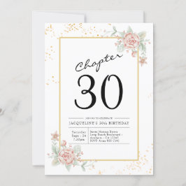 Blush Floral 30. Geburtstag Einladung