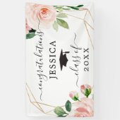 Blush Floral Abschluss Banner (Vertikal)