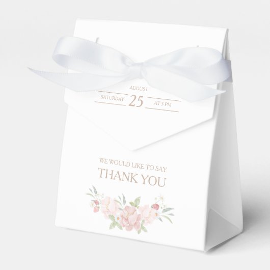 Blush Floral Baby Duschbox Geschenkschachtel (Vorderseite)