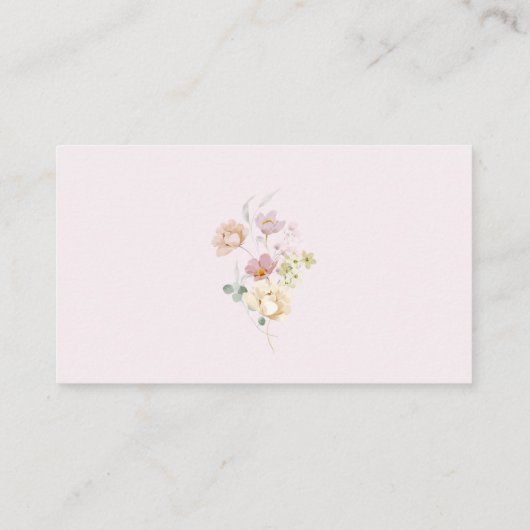 Blush Floral Baby Dusche Windelwanne Begleitkarte (Rückseite)