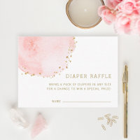 Blush Floral Baby Dusche Windelwanne Raffle Ticket