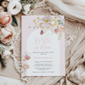 Blush Floral Baby in Bloom Baby Dusche Einladung