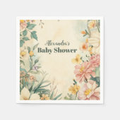 Blush Floral Baby in Bloom Baby Dusche Serviette (Vorderseite)