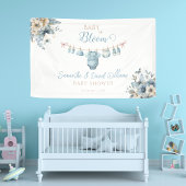 Blush Floral Baby in Bloom Garden Baby Dusche Banner