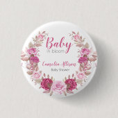 Blush Floral Baby Shooting Button (Vorderseite)