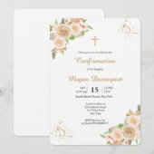 Blush Floral Bestätigung Einladung (Vorne/Hinten)