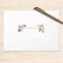 Blush Floral Bitte zum Hochzeitsfeiern liefern