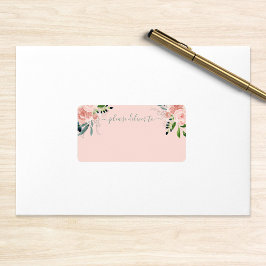 Blush Floral Bitte zum Hochzeitslabel liefern Adressaufkleber