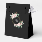 Blush Floral Black Wedding Danke Ihnen Gefallen Bo Geschenkschachtel (Rückseite)
