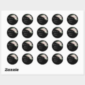 Blush Floral Black Wedding Danke Sticker (Blatt)