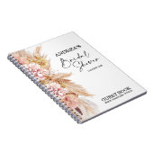 Blush Floral Boho Brautparty Guest Notebook Notizblock (Rechte Seite)