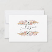 Blush Floral Boho Pampas Grass Palm Foliage UAWG RSVP Karte (Rückseite)