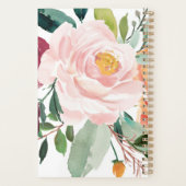 Blush Floral Boho Peony Jahr Monatswochenplan Planer (Rückseite)