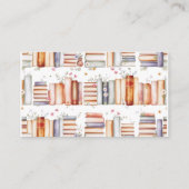 Blush Floral Bookstore Brautparty Rezept Karte (Rückseite)