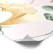 Blush Floral Brautparty Begrüßungszeichen Poster (Ecke)