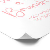 Blush Floral Brautparty Brunch Zeichen Poster (Ecke)