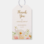 Blush Floral Brautparty Gefallen Geschenkanhänger (Vorderseite)