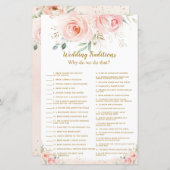 Blush Floral Brautparty Hochzeiten Traditionen Spi (Vorne/Hinten)