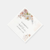 Blush Floral Brautparty Napkins Serviette (Ecke)