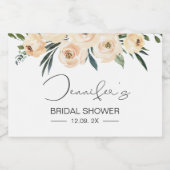 Blush Floral Bridal Set für Lebensmittel und Geträ Schaumweinetikett (Einzelnes Label)