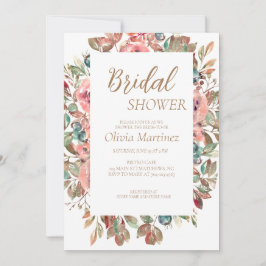 Blush Floral Bridal Shower Invitation  Einladung